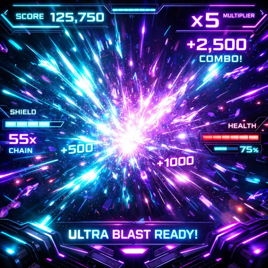 Neon UI és energia effektek